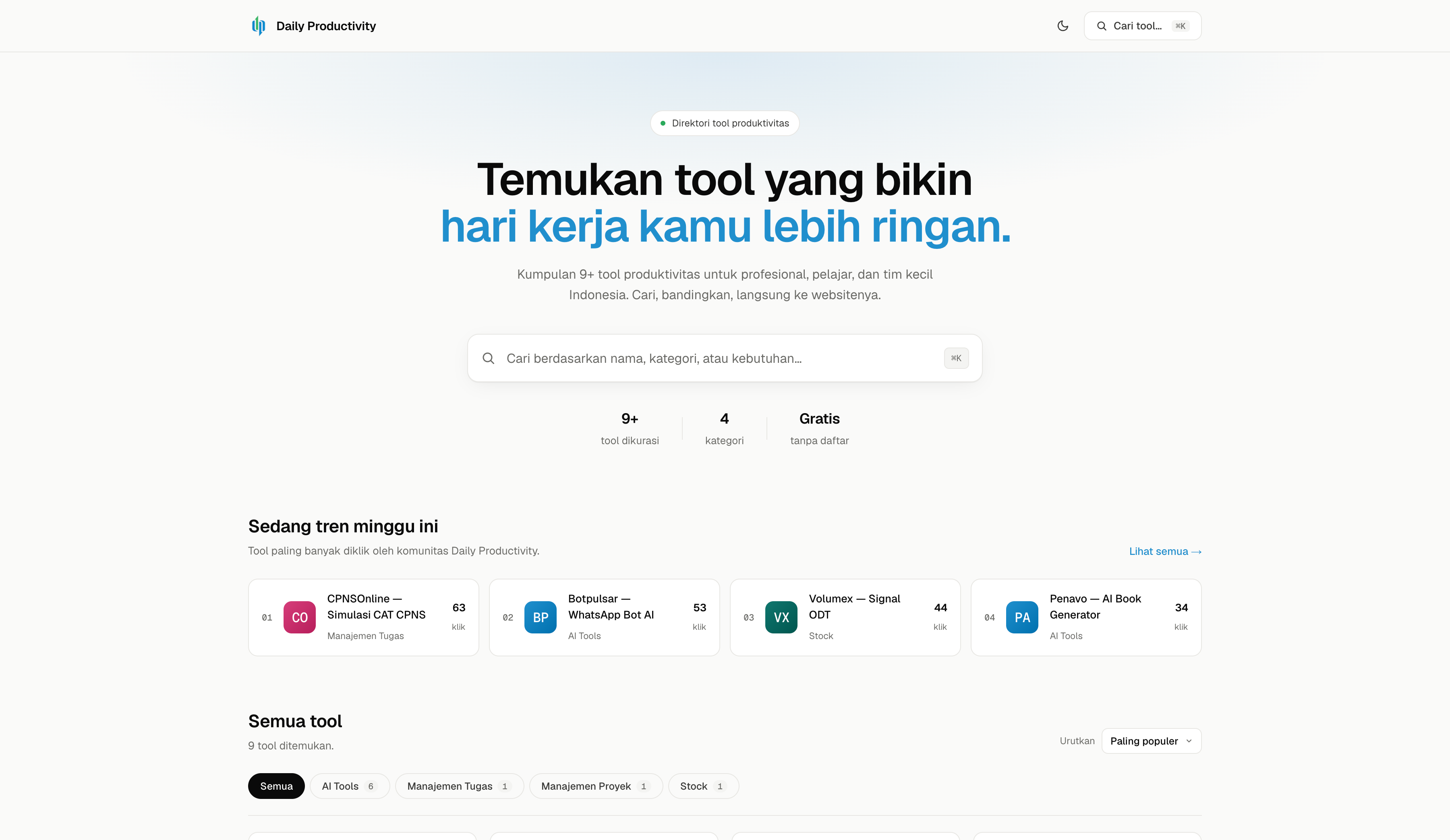 Daily Productivity - Marketplace Tools Productivity