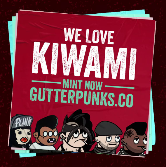 NFT called Gutter Punks Flyer - Kiwami