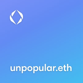 NFT called unpopular.eth