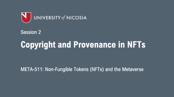 NFT called PDF: Copyright and provenance in NFTs