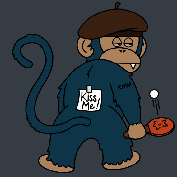 NFT called Kiss Me Monkey #7552