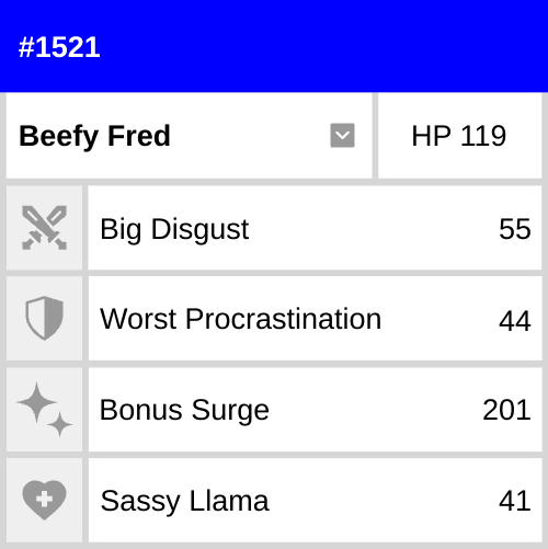 NFT called Sheet Fighter #1521 - Beefy Fred