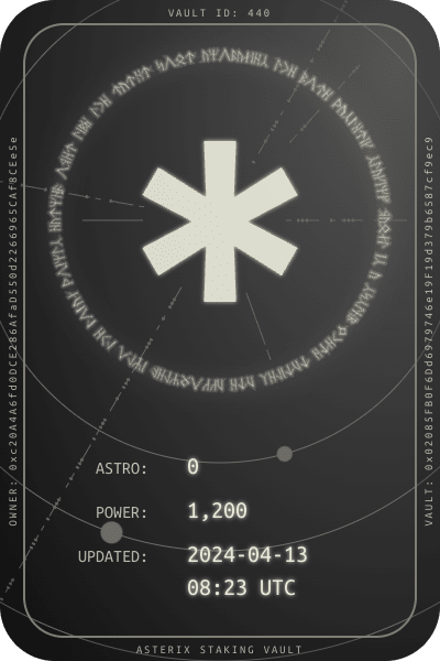 NFT called Asterix Staking Vault #440