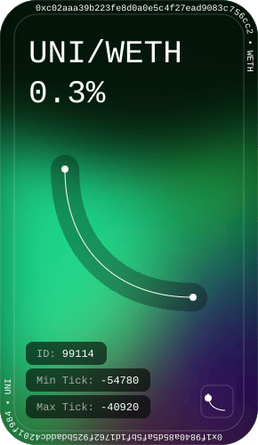 NFT called Uniswap - 0.3% - UNI/WETH - 59.847<>239.30