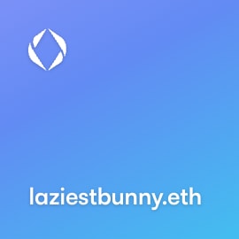 NFT called laziestbunny.eth