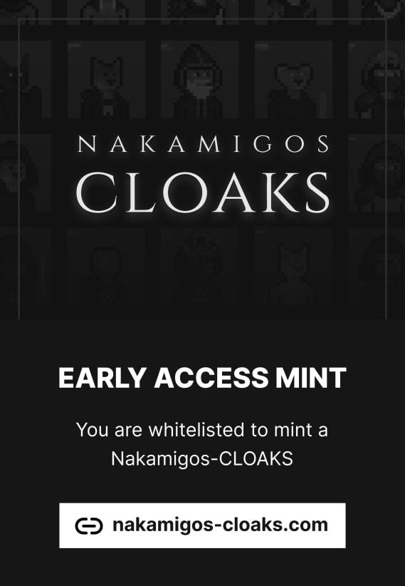 NFT called NAKAMIGOS: Early Access Mint