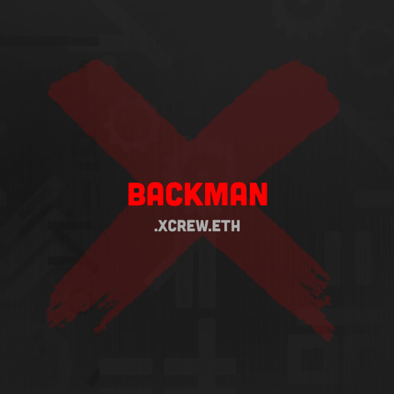 NFT called BACKMAN.XCREW.ETH