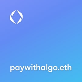 NFT called paywithalgo.eth