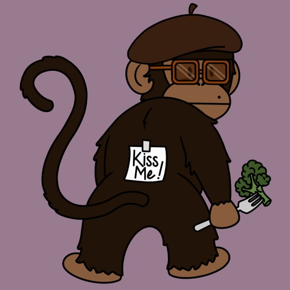NFT called Kiss Me Monkey #2624