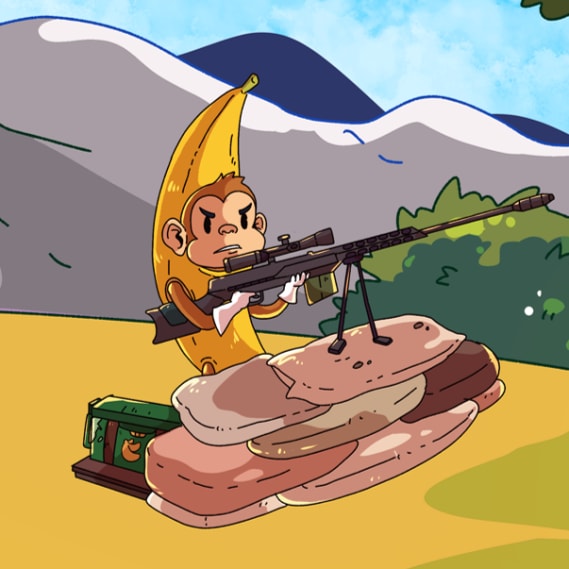 NFT called Banana Gun Quest 1 - The Sniper