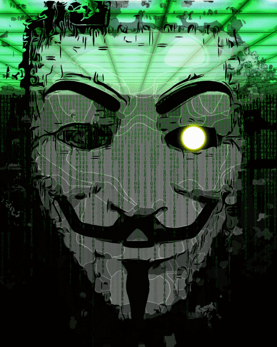 NFT called THE ANONYMOUS I. (green Matrix 01 edition)