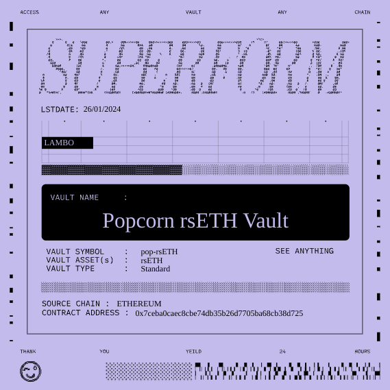 NFT called Popcorn rsETH Vault SuperPosition