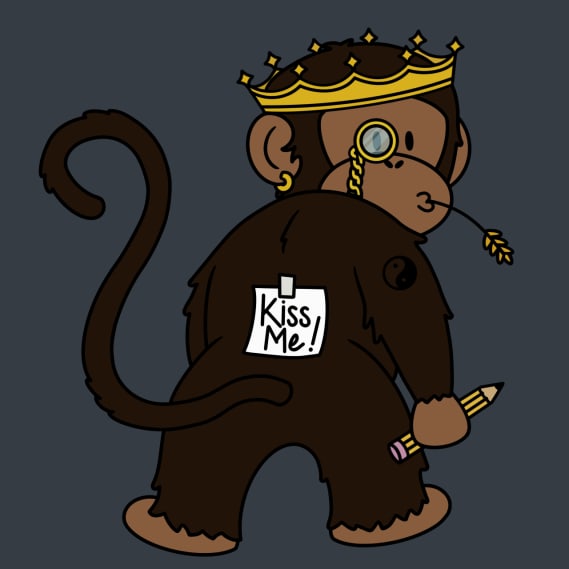 NFT called Kiss Me Monkey #8943