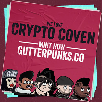 NFT called Gutter Punks Flyer - Crypto Coven