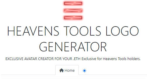 NFT called HEAVENS TOOLS Logo Generator