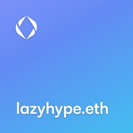 NFT called lazyhype.eth