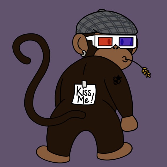 NFT called Kiss Me Monkey #2625