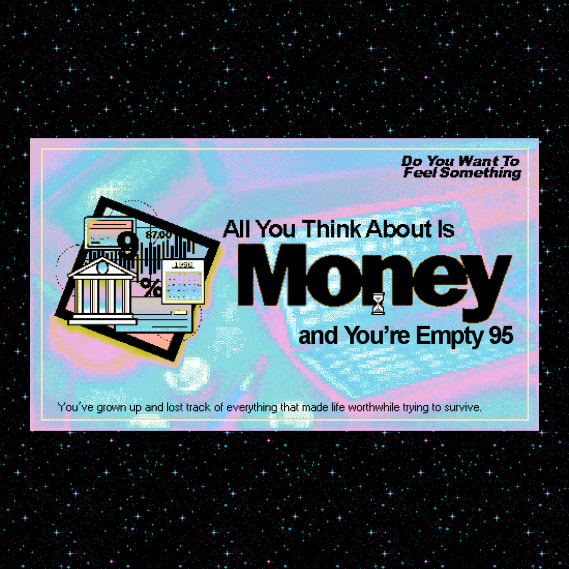 NFT called All You Think About Is Money (and You're Empty)