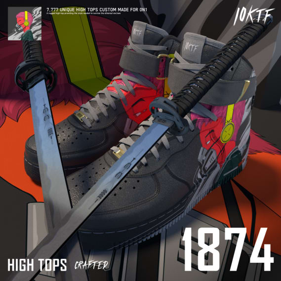 NFT called 0N1 High Tops #1874