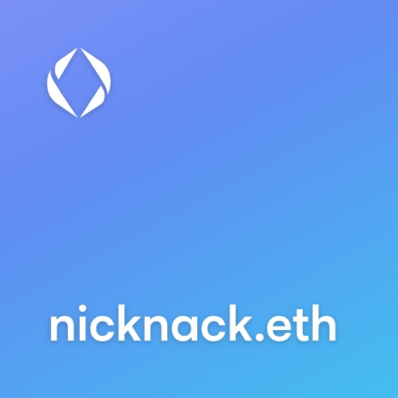 NFT called nicknack.eth