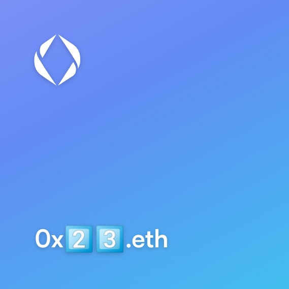 NFT called 0x2⃣3⃣.eth