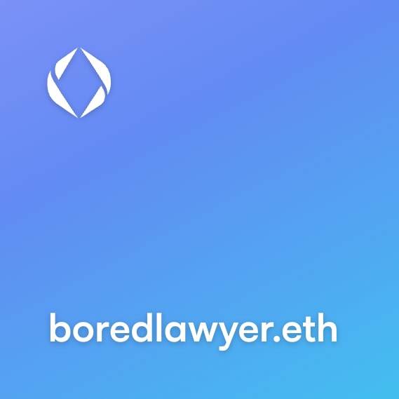 NFT called boredlawyer.eth