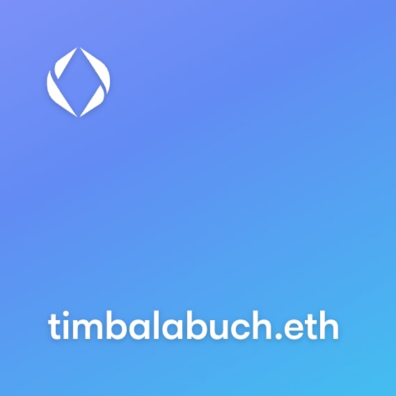 NFT called timbalabuch.eth