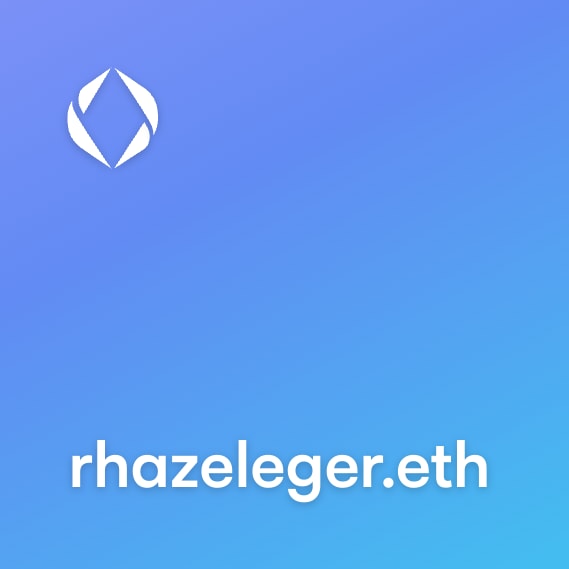 NFT called rhazeleger.eth