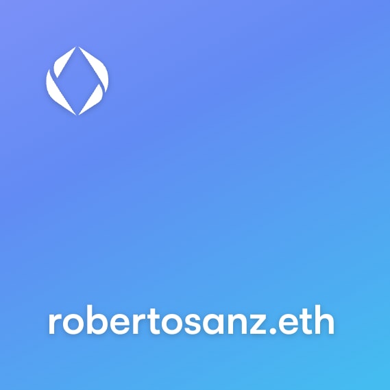 NFT called robertosanz.eth