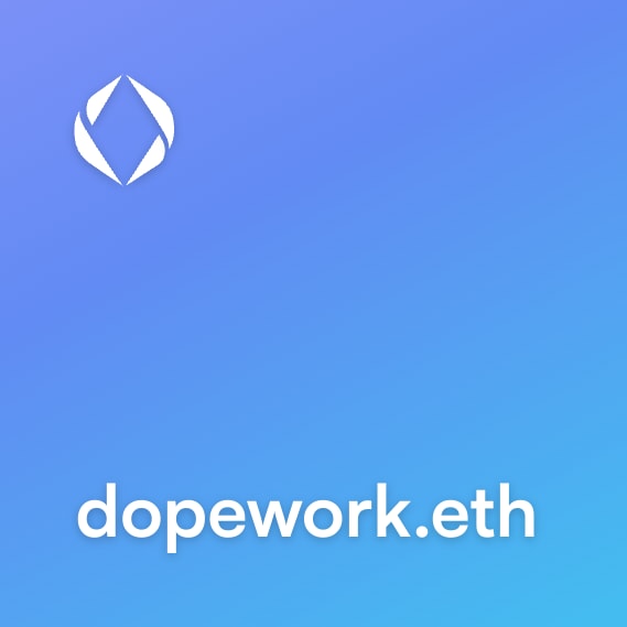 NFT called dopework.eth