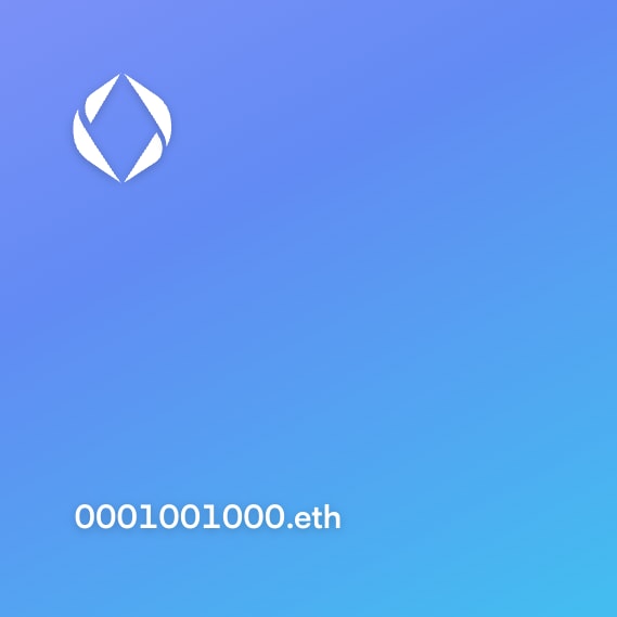 NFT called 0001001000.eth