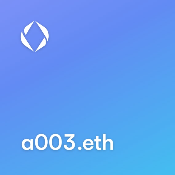 NFT called a003.eth