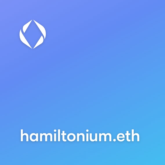 NFT called hamiltonium.eth