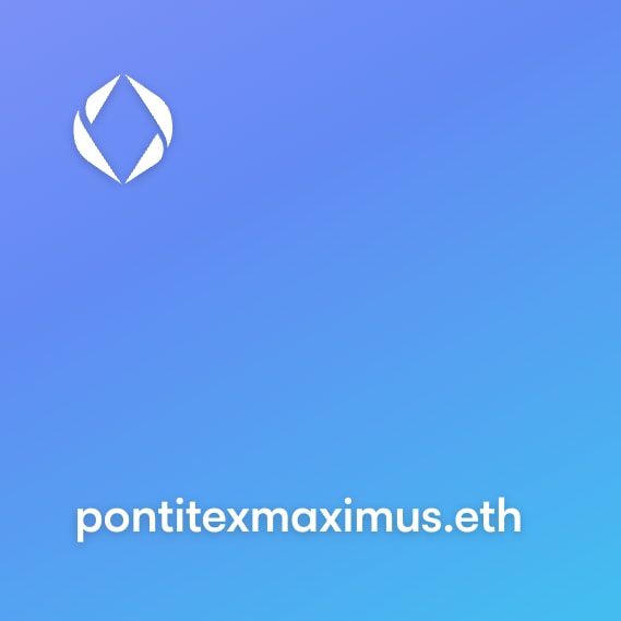 NFT called pontitexmaximus.eth