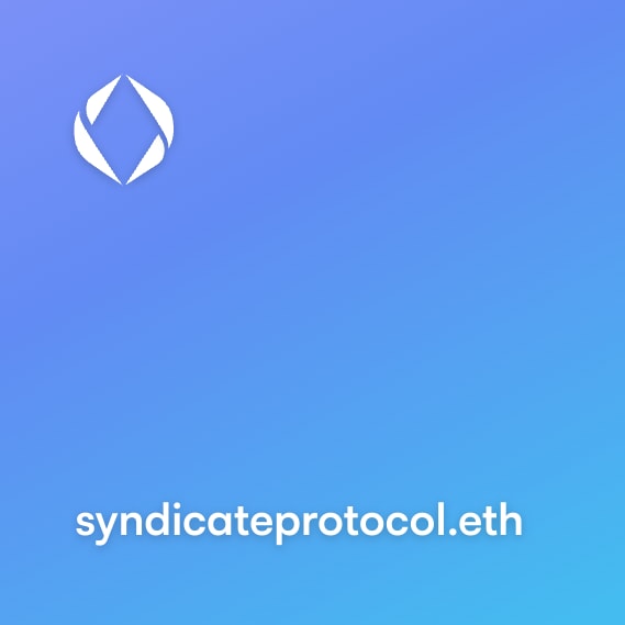 NFT called syndicateprotocol.eth