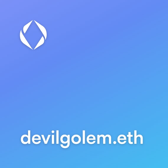 NFT called devilgolem.eth