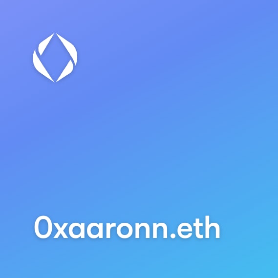 NFT called 0xaaronn.eth