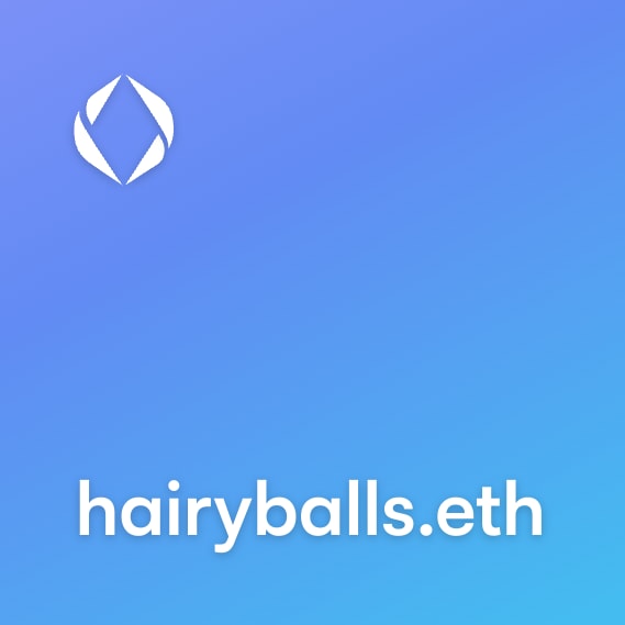 NFT called hairyballs.eth