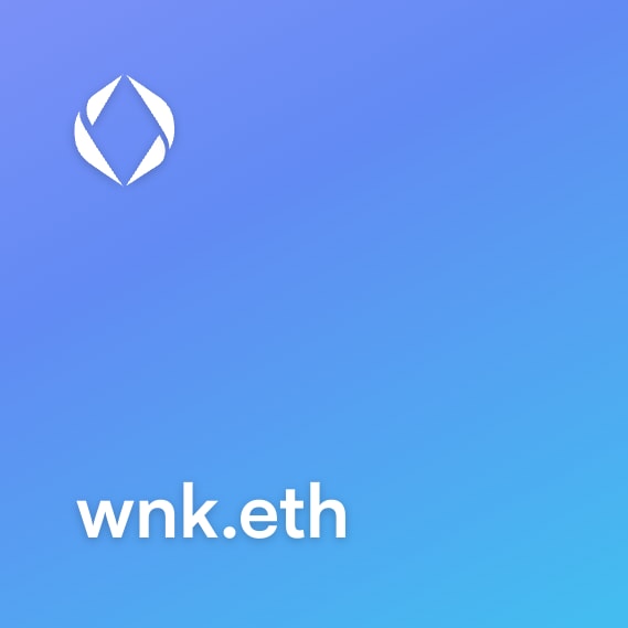 NFT called wnk.eth