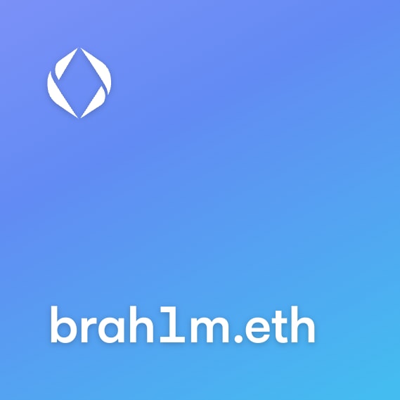 NFT called brah1m.eth