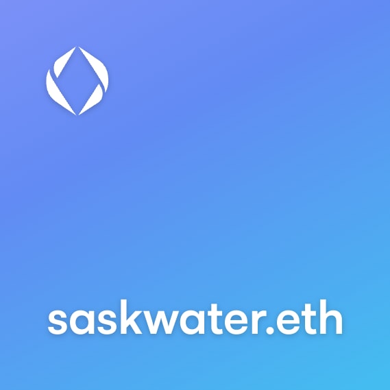 NFT called saskwater.eth