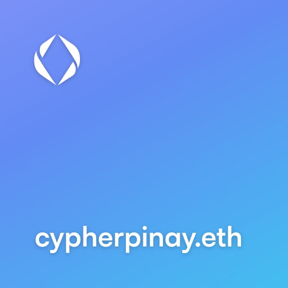 NFT called cypherpinay.eth