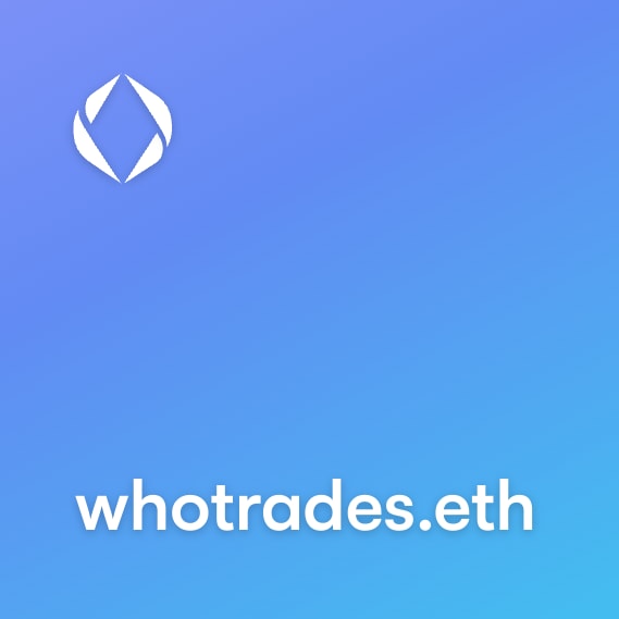 NFT called whotrades.eth