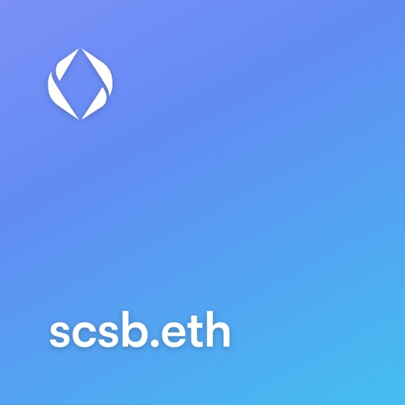 NFT called scsb.eth