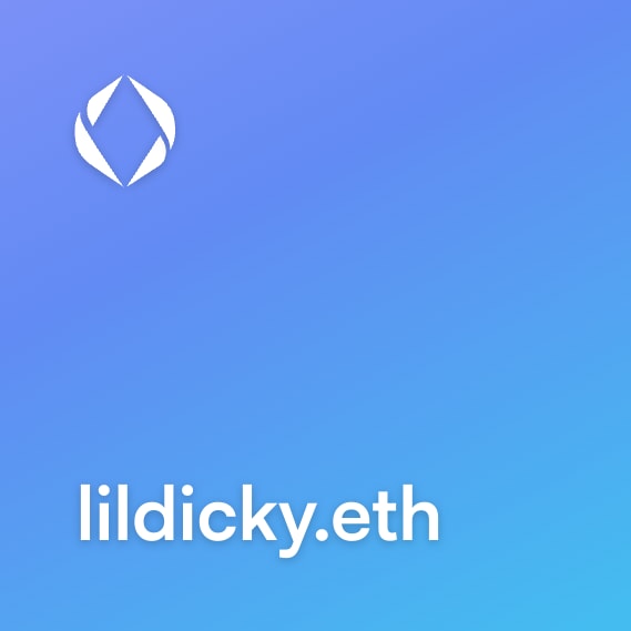 NFT called lildicky.eth