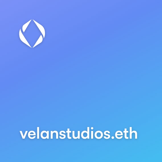 NFT called velanstudios.eth