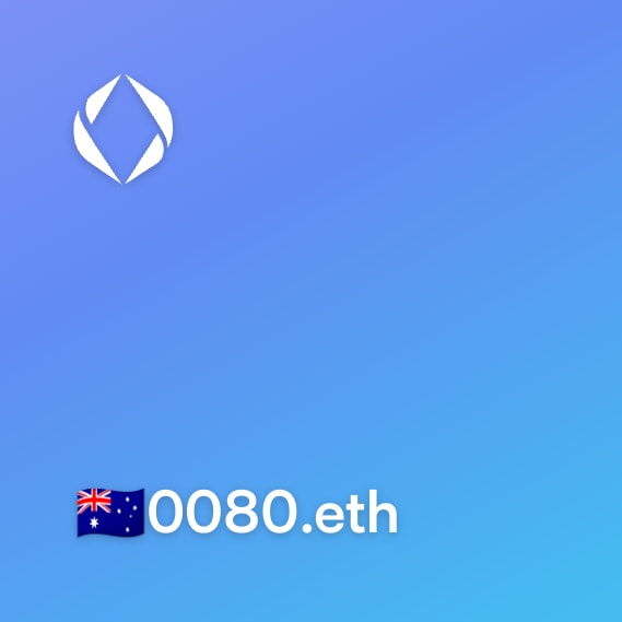 NFT called 🇦🇺0080.eth