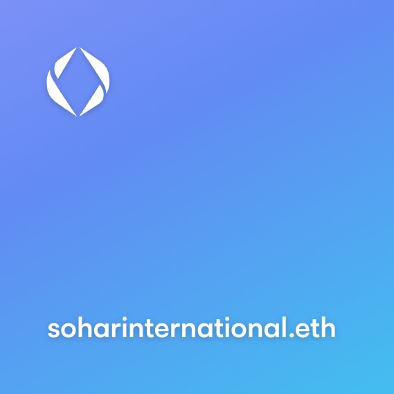 NFT called soharinternational.eth