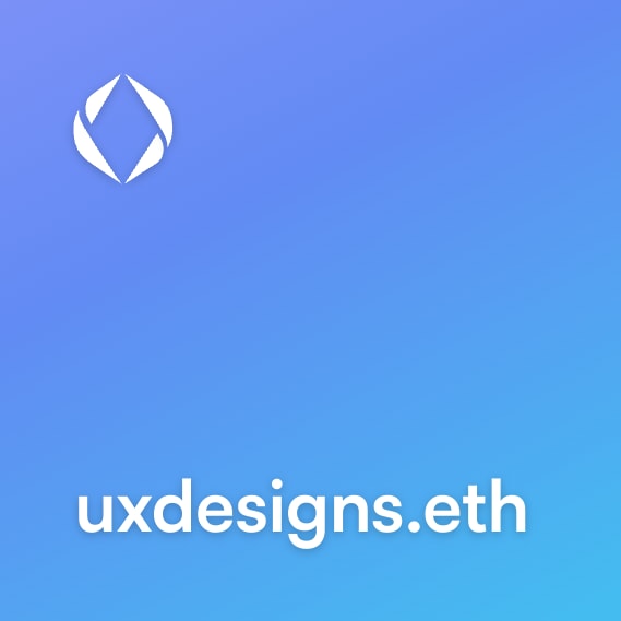 NFT called uxdesigns.eth