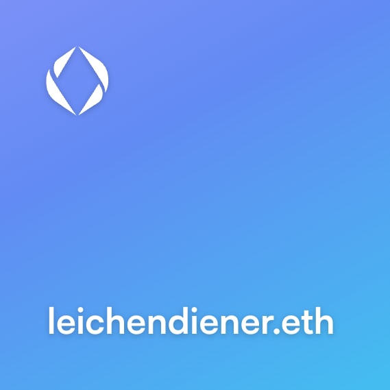 NFT called leichendiener.eth